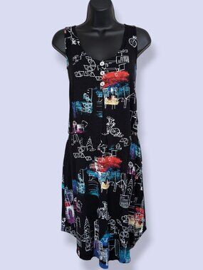 🍁Artex Fashions Abstract Print Layered Dress